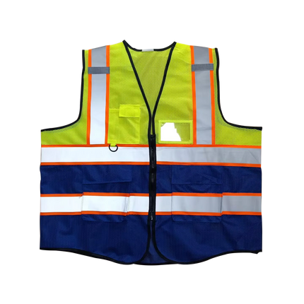 Mesh Safety Vest Customized Your Text Logo Reflective Motocycle Vest Hi Visibility Construction Work Uniform Security ANSI