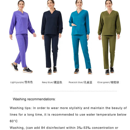 Unisex Medical Scrubs Set New Heat Preservation Thermostatic Fabric Nursing Robe Suit for Winter  Paramedic Coveralls Uniforms