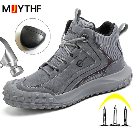 Autumn Winter New Work Safety Boots For Men Designer Work Sneakers Anti-puncture Security Shoes Work Boots Indestructible Shoes-KarWorkwear