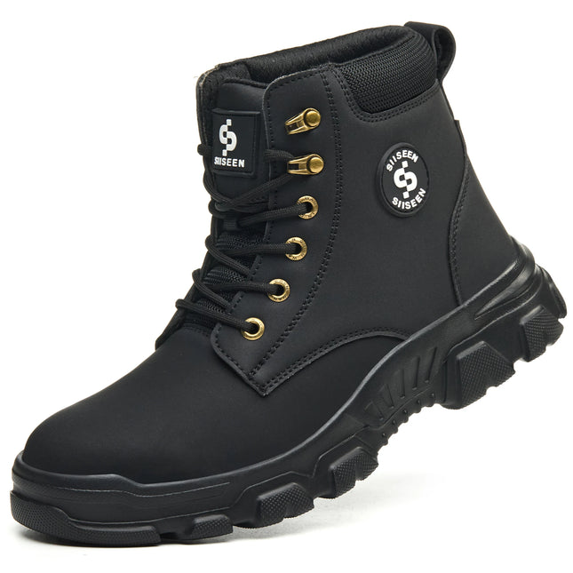 Men's Safety Shoes Anti-impact Steel Toe Puncture-resistant Kevlar Outdoor Construction Site Safety Boots Workshop Factory Work