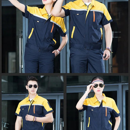 Summer Work Clothing Working Coveralls Reflective Thin Breathable Uniforms Household Worker Suit Work Coats For Cleaning Blouses-KarWorkwear