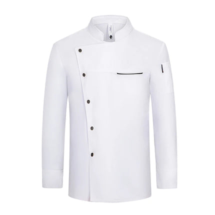 Men chef jacket with apron Long Sleeve Chef uniform Restaurant Cook Coat Chef T-shirt Work Uniform Hotel Clothes Logo women-KarWorkwear