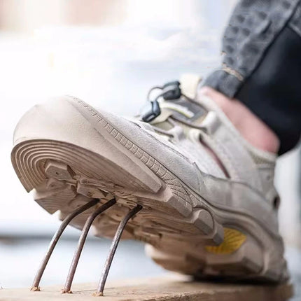 Safety Shoes Men Summer Breathable Work Sandals Men Anti-smash Anti-puncture Indestructible Shoes Work Sneakers Protective Shoes-KarWorkwear