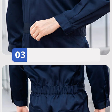 Autumn Worker One-piece Jumpsuit Overall Long Sleeve Factory Workshop Mechanical Auto Repairmen Painter Working Uniform Coverall