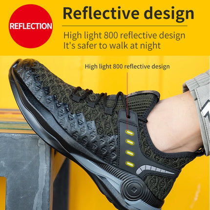 Size 50 Steel Toe Boots For Men Indestructible Safety Work Shoes Lightweight Steel Toe Sneakers Puncture Proof  Male Footwear-KarWorkwear