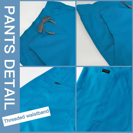 Unisex Scrub Suits Doctor Set Men Tops+Jogger Pants Surgical Workwear Dental Clinic Work Clothes Hospital Doctor Nursing Uniform-KarWorkwear