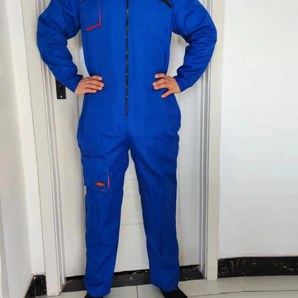 Men Long Sleeve Cargo Overalls Bib Pants Zipper Pockets Rompers Jumpsuit Fashion Labor Casual Coveralls Plus Size S-4xl