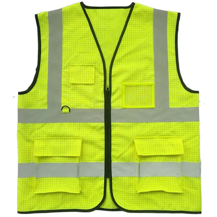 Reflective Safety Vest Bright Color Multi-pocket Traffic Vest Railway Coal Miners Uniform Breathable Reflective Vest
