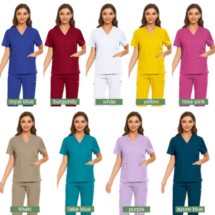 Spa Beauty Uniform Dental Scrub Unisex Nursing Sets Comfortable Work Clothes Hospital Surgical Uniform Clinical Nursing Uniforms-KarWorkwear