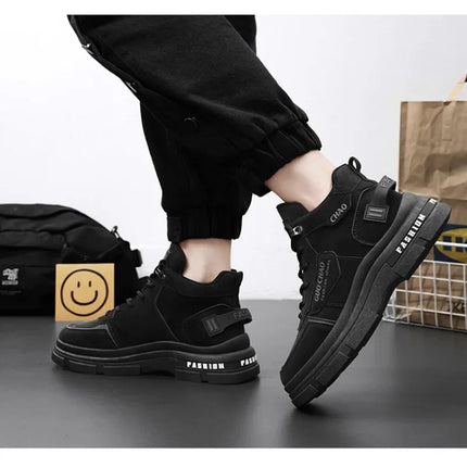 Mens Boots High Top Shoes Casual Winter Platform Designer Luxury Ankle Sport Chelsea Tactical Cowboy Work Safety Sneakers 안전화-KarWorkwear