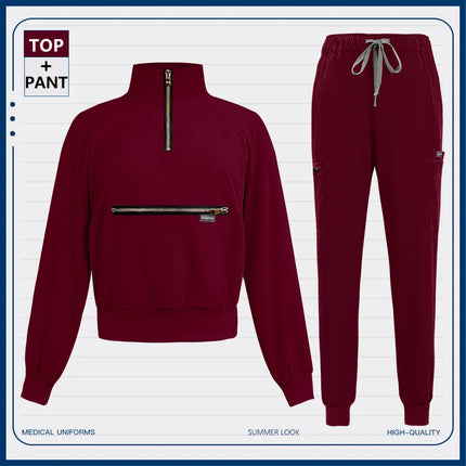 Summer Autumn Winter Long Sleeve Workwear Medical Scrub Set Nursing Uniform Nurse Surgical Uniform Beauty Clothes Women Workwear