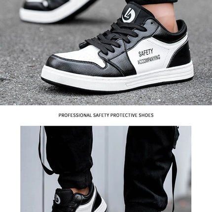 Unisex High-quality Work Shoes Men Non-slip Safety Shoes Anti-smash Anti-puncture Indestructible Shoes Women's Work Sneakers 46-KarWorkwear