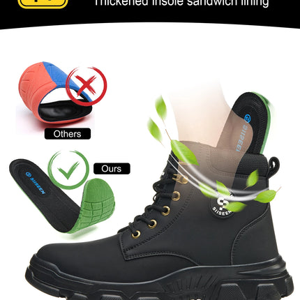 Men's Safety Shoes Anti-impact Steel Toe Puncture-resistant Kevlar Outdoor Construction Site Safety Boots Workshop Factory Work