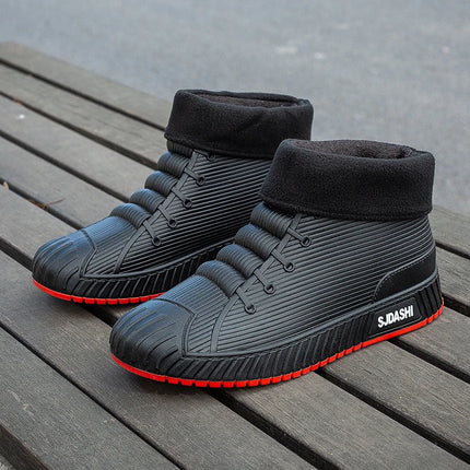 Men Women Short Tube Rain Boots Kitchen Anti-slip Rain Shoes Summer Ankle Outdoor Winter Car Washing Fishing Waterproof Shoes
