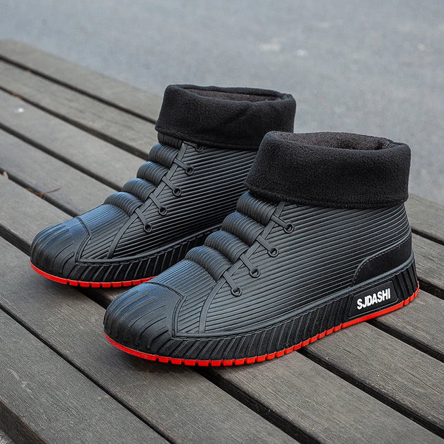 Men Women Short Tube Rain Boots Kitchen Anti-slip Rain Shoes Summer Ankle Outdoor Winter Car Washing Fishing Waterproof Shoes