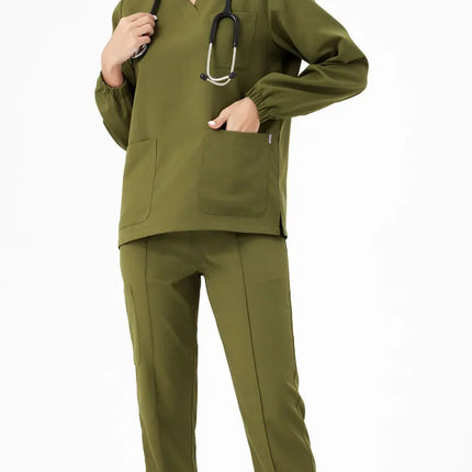 Unisex Medical Scrubs Set New Heat Preservation Thermostatic Fabric Nursing Robe Suit for Winter  Paramedic Coveralls Uniforms