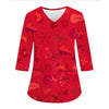 Women Medical Uniforms Christmas 3D Printing Long Sleeve Tops Fashion Hospital Working Scrubs Medical Supplies Nurse Nursing Clo-KarWorkwear