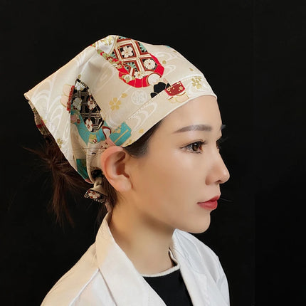 Japanese Chef Hat Kitchen Restaurant Waiter Sushi Caps Cuisine Cook Headscarf  Food Service Work Uniform Cap Pirate Hat-KarWorkwear