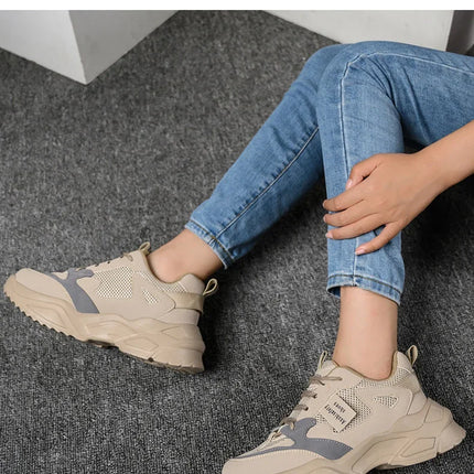 New Fashion 2024 Women's Safety Shoes Sneakers Women Anti-smash Anti-puncture Security Boots Protective Shoes Breathable-KarWorkwear