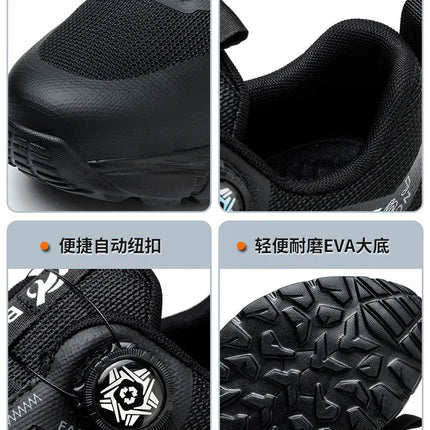Rotating Button Men Shoes Security Sneakers Steel Toe Shoes Puncture-Proof work Shoes Anti-smash Sport Safety Shoes Protective-KarWorkwear