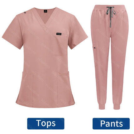 Multilcolors Lightweight Medical Nurse Uniform Women Scrubs Set Hospital Scrub Suit Accessories Dental Surgery Suit Lab Workwear-KarWorkwear