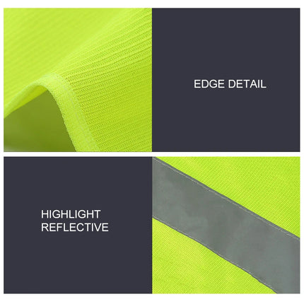 Car Reflective Strip Vest Reflective Strip Vest Car Emergency Reflective Vest Fluorescent Green Orange Safety Suit Strip Vest