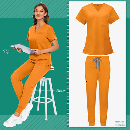 Spa Beauty Uniform Dental Scrub Unisex Nursing Sets Comfortable Work Clothes Hospital Surgical Uniform Clinical Nursing Uniforms-KarWorkwear