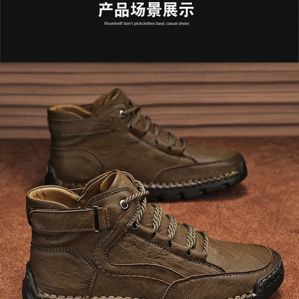 Loafers Ankle Boots Male Sneakers Sports and Leisure Casual Sneaker Leather Shoes Men's Casual Shoes Work Boots for Men Fashion-KarWorkwear