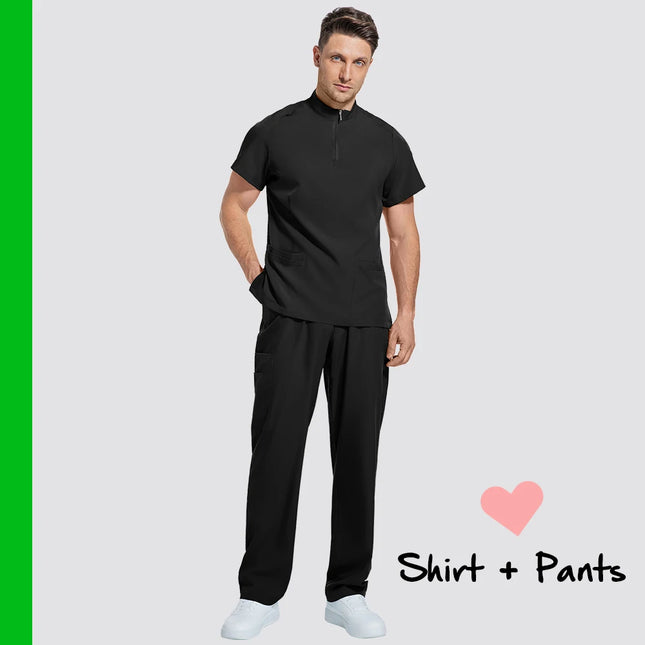 Hospital Workwear Medical Uniforms V-neck Doctor Nurse Work Clothes Surgery Scrub Set Dental Pharmacy Workwear Short Sleeve Suit
