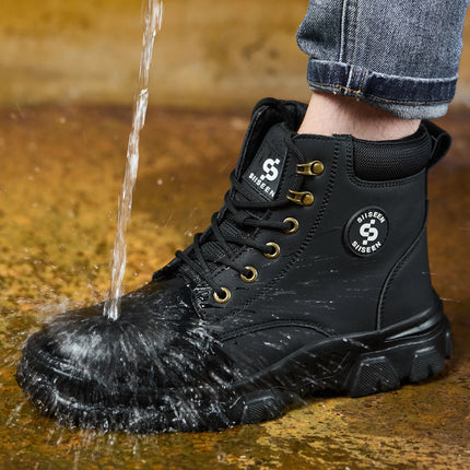 Men's Safety Shoes Anti-impact Steel Toe Puncture-resistant Kevlar Outdoor Construction Site Safety Boots Workshop Factory Work