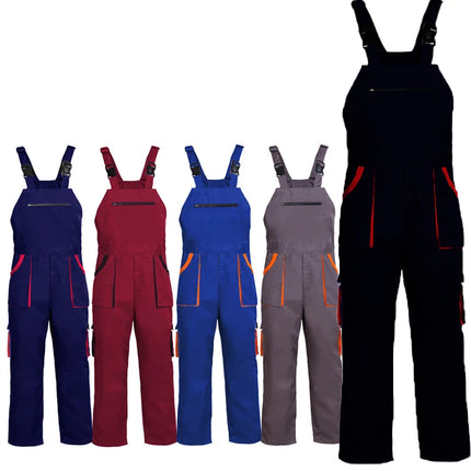 Bib Overalls Mens Women Work Clothing Plus Size Protective Coveralls Strap Jumpsuit Multi Pockets Uniform Sleeveless Cargo Pants-KarWorkwear