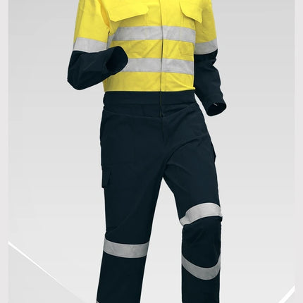 100% Cotton Work Coveralls Uniform Men Reflective Working Coveralls Welding Suits Car Repair Workshop Mechanic