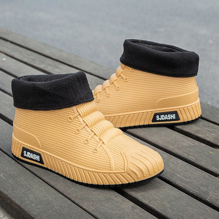 Men Women Short Tube Rain Boots Kitchen Anti-slip Rain Shoes Summer Ankle Outdoor Winter Car Washing Fishing Waterproof Shoes