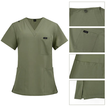 Multilcolors Hospital Medical Scrub Suits Uniform Women Men Scrubs Set Beauty Work Clothes Nurse Accessories Dental Surgery Suit-KarWorkwear