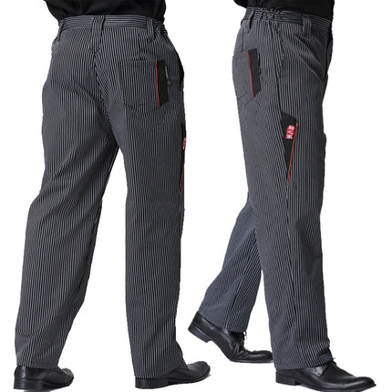 Chef Workwear Cook Pants Breathable Cargo Pantss Canteen Clothes  Catering Kitchen Work Loose Trousers Waist flanked by Elastic