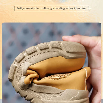 Waterproof Safety Wrok Boots For Men Steel Toe Cap Lightweight Indestructible Industry Chelsea Boots Puncture-Proof Footwear-KarWorkwear