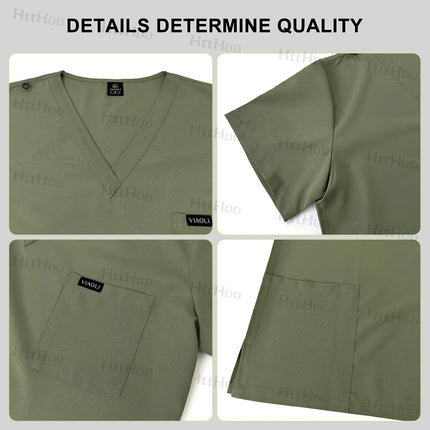 Nurse Accessories New Fashion Surgical Uniforms Woman Clinical Nursing Pediatrics Working Clothes Mens Scrub Hospital Scrub Sets-KarWorkwear