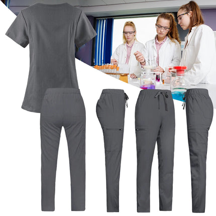 Short Sleeved Hospital Doctor Uniforms Spa Uniforms Dental Clinic Medical Scrubs Suits Pet Grooming Veterinary Nurse Accessories-KarWorkwear