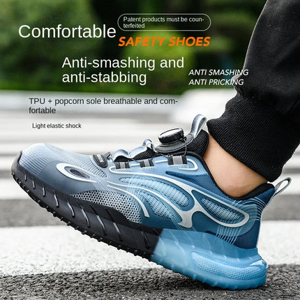 New Men's Safety Shoes with Rotating Buttons,working Sports Shoes, Protective Boots, Parker Steel Shoes,casual Ring Shoes-KarWorkwear