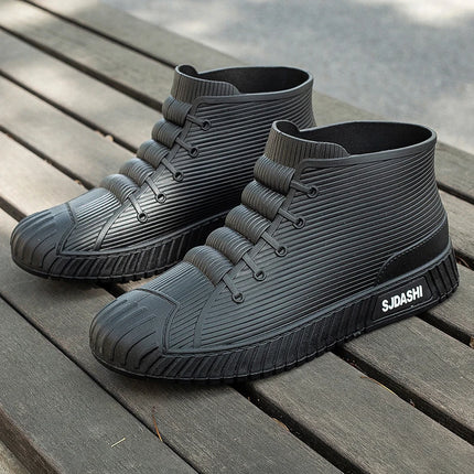 Men Women Short Tube Rain Boots Kitchen Anti-slip Rain Shoes Summer Ankle Outdoor Winter Car Washing Fishing Waterproof Shoes