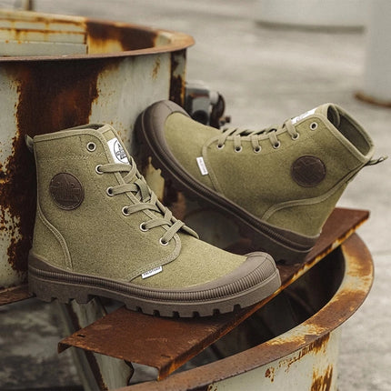 New Fashion High-top Mens Boots Outdoor Comfortable Mens Casual Boots Jungle Mountaineering Men Shoes Wide Bottom Platform Boots-KarWorkwear