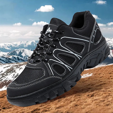 Work Safety Shoes Men Boots Fashion Work Sneakers Male Shoes Adult Work Boots Steel Toe Shoes Indestructible Men Safety Boots