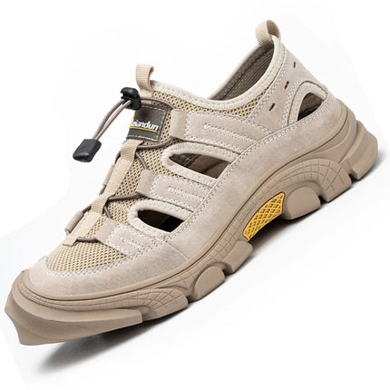 Safety Shoes Men Summer Breathable Work Sandals Men Anti-smash Anti-puncture Indestructible Shoes Work Sneakers Protective Shoes-KarWorkwear