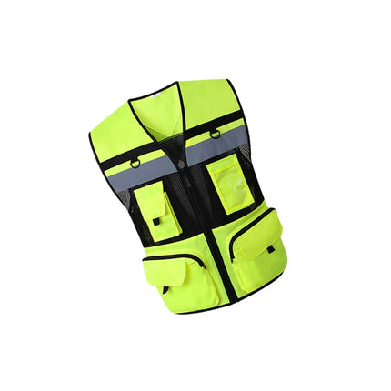 Reflective Vest with Pockets Comfortable for Parking Attendants Yellow L