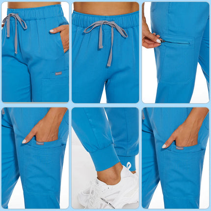 Hospital Doctor Nursing Set Unisex Wholesale Casual Jogger Suits Short Sleeved V-neck Tops Nurse Pants Pharmacy Medical Uniforms-KarWorkwear
