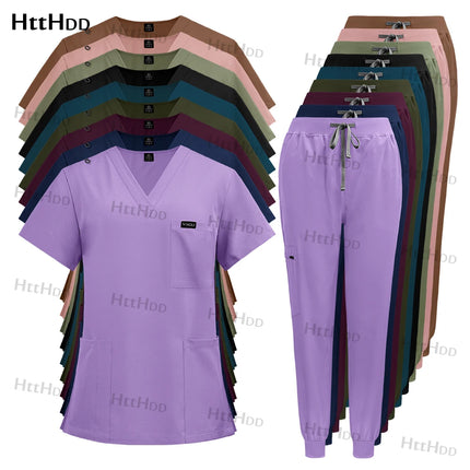 Nurse Accessories New Fashion Surgical Uniforms Woman Clinical Nursing Pediatrics Working Clothes Mens Scrub Hospital Scrub Sets-KarWorkwear