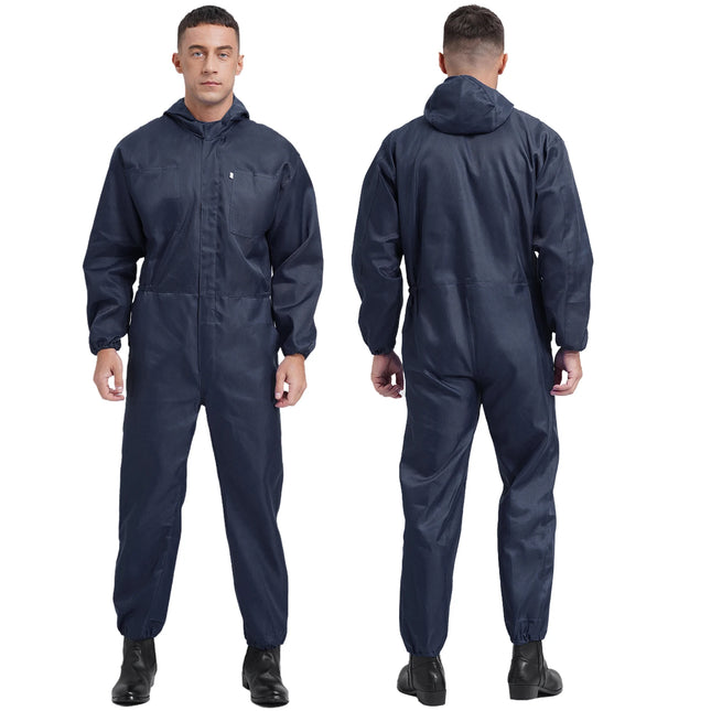 Mens Work Overalls Uniform Mechanics Workwear Lightweight Jumpsuits Long Sleeve Welding Suit Car Repair Workshop Coverall