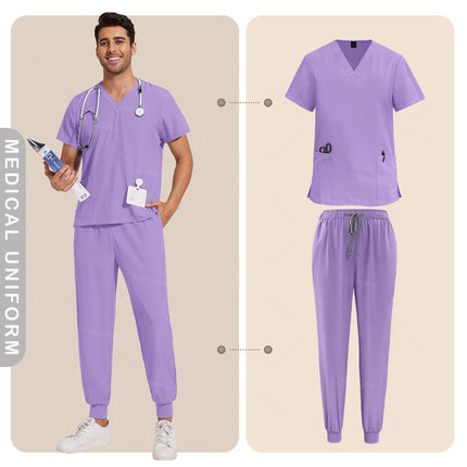 Nurse Uniforms Woman Hospital Doctor Men's Medical Sweatshirt Nursing Pants Unisex Workshop Uniforms Beauty SPA Work Clothes New-KarWorkwear