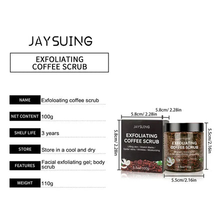Coffee Scrub for Face Body Exfoliating Brightening Cleaning Dark Spots Removal Fade Melanin Pigmentation Whitening Scrub Cream-KarWorkwear