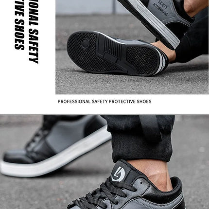 Unisex High-quality Work Shoes Men Non-slip Safety Shoes Anti-smash Anti-puncture Indestructible Shoes Women's Work Sneakers 46-KarWorkwear